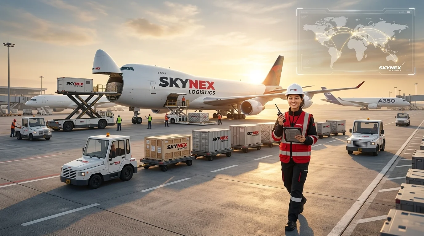 Cargo aircraft on the tarmac